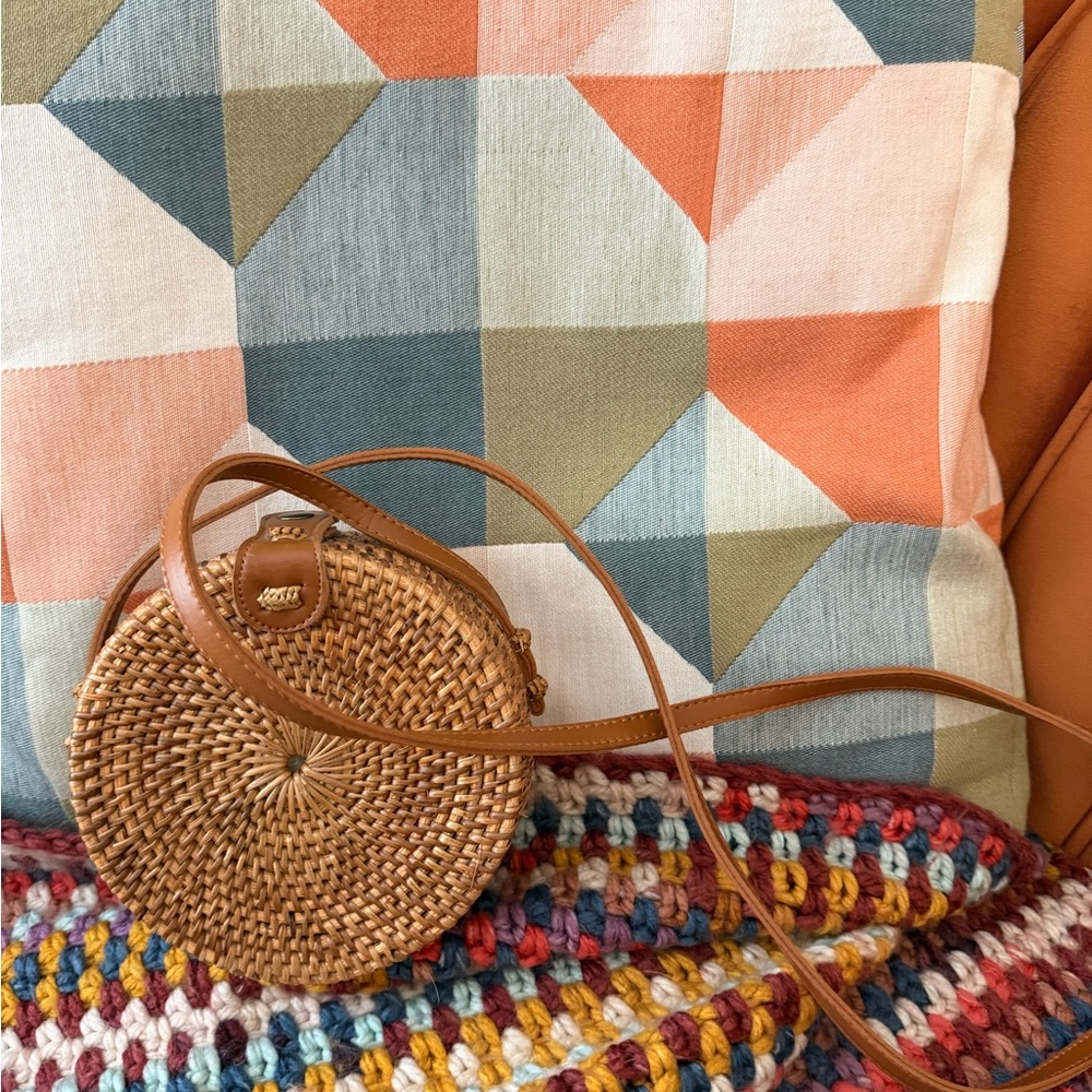 Bali Bamboo Crossbody Bag in Brown